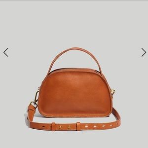 Madewell Syndney zip top crossbody bag in Burnish Caramel